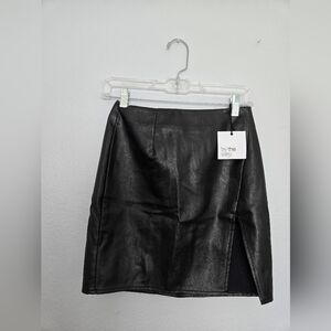 Faux leather skirt